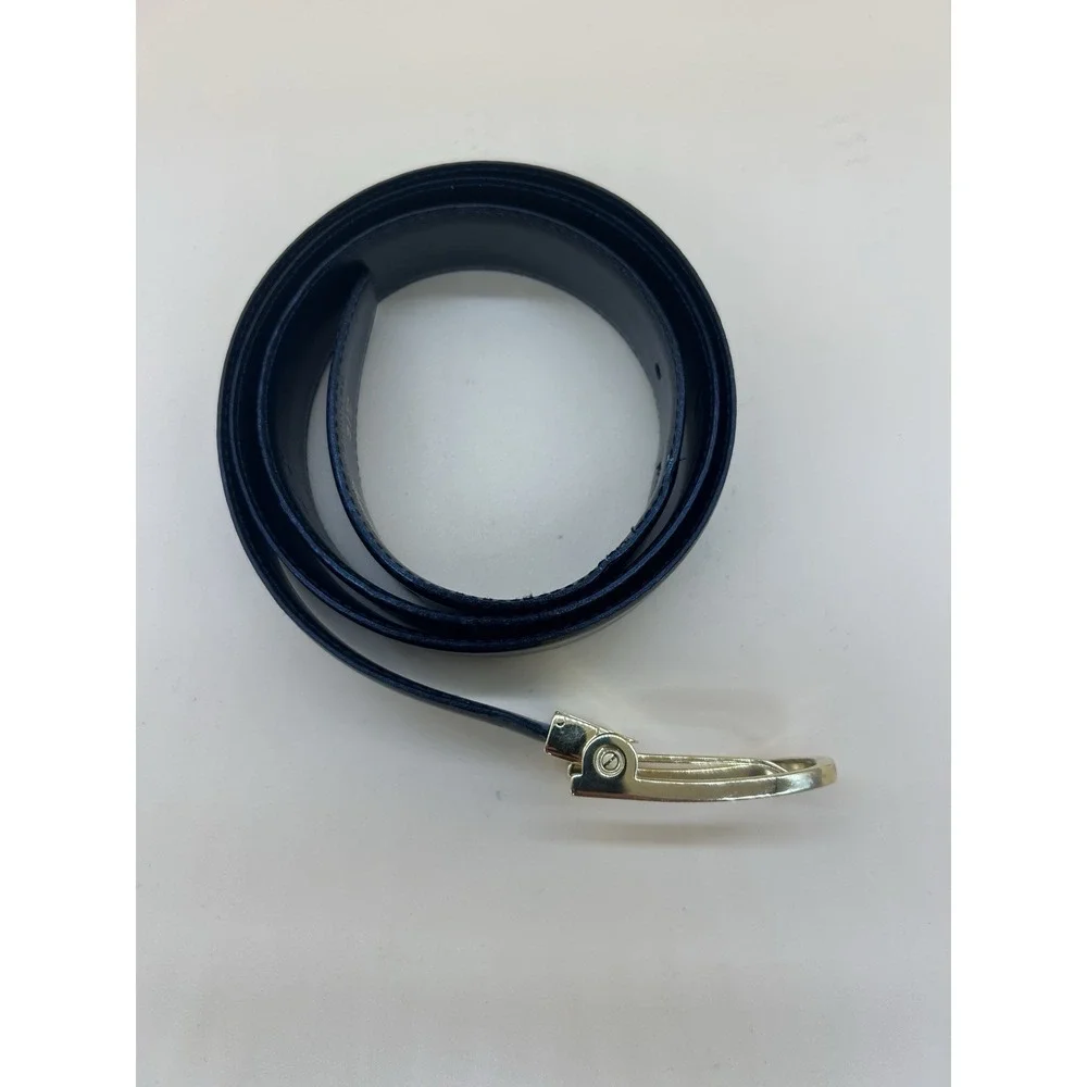 Dunhill Black Leather Belt Gold Tone‎ Buckle Size 44/112 Made In Italy